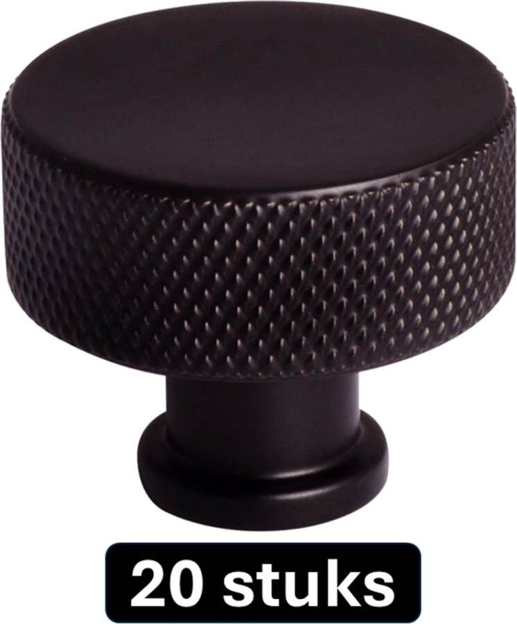 MSQDESIGN LUXE Kastknop zwart (Metaal) Kastknoppen zwart 20 stuks Deurknopjes zwart Voor kast Deurknop zwart Deurknopjes zwart Handgreep Meubelknop zwart Meubelknoppen zwart Deurknopjes zwart Deurknoppen zwart Ladeknoppen voor deurtjes