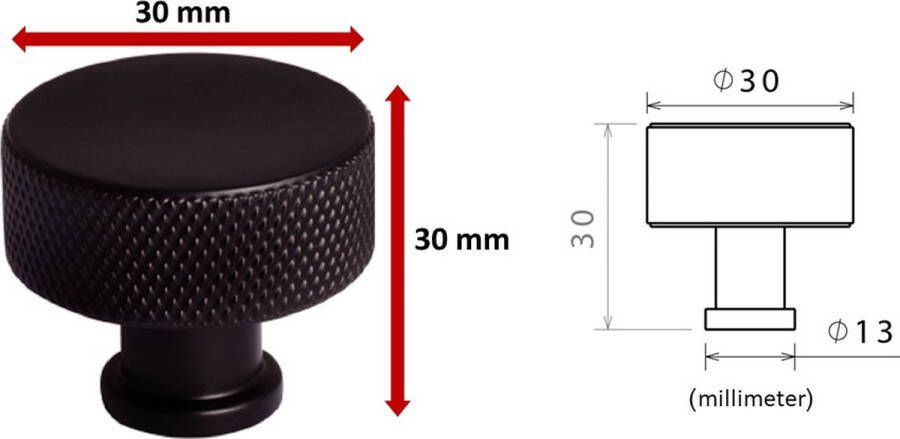 Gld Meubelknop zwart Kastknop zwart 2 stuks Deurknoppen zwart voor kasten Deurknopjes zwart Kastknoppen zwart handgreep zwart meubelknoppen zwart Meubelknoppen zwart Deurknopjes zwart Meubelbeslag zwart deurknop zwart 2002 - Foto 2