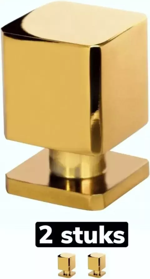 Gld Meubelknop goud vierkant Kastknop goud 2 stuks Deurknoppen goud voor kasten Deurknopjes goud Kastknoppen goud handgreep goud meubelknoppen goud Meubelknoppen goud Deurknopjes goud Meubelbeslag goud deurknop goud 8202