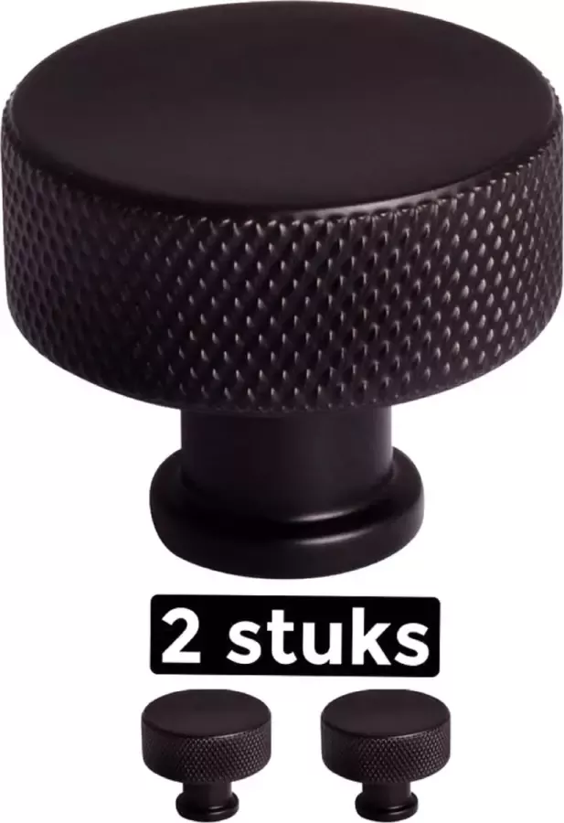 Gld Meubelknop zwart vierkant Kastknop zwart 2 stuks Deurknoppen zwart voor kasten Deurknopjes zwart Kastknoppen zwart handgreep zwart meubelknoppen zwart Meubelknoppen zwart Deurknopjes zwart Meubelbeslag zwart deurknop zwart 8202 - Foto 2