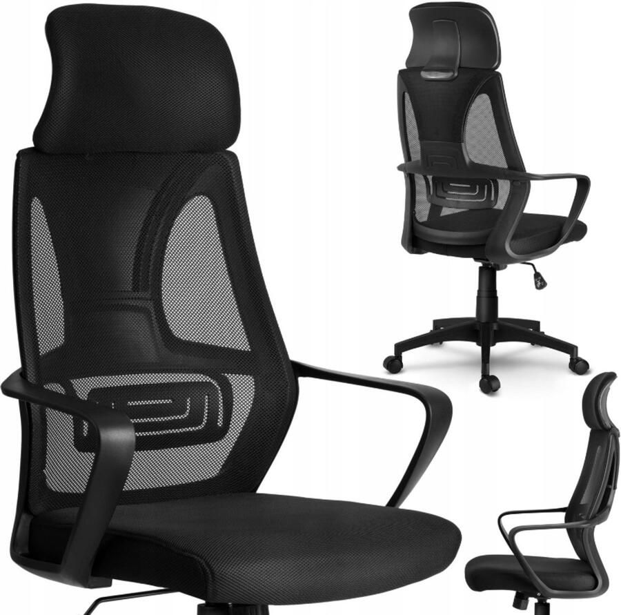 Global Income Micro mesh bureaustoel Praag zwart