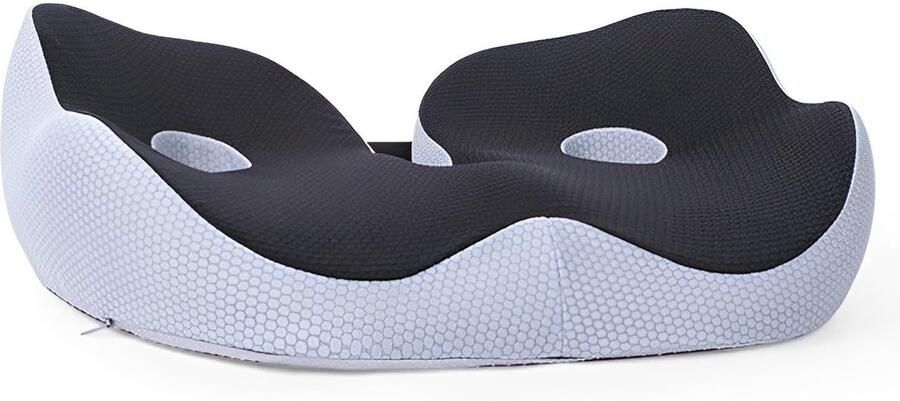 Gloovon Ergonomisch Zitkussen Orthopedisch Zitring Stuitje Geschikt voor bureaustoel auto en sofa Traagschuim Zwart