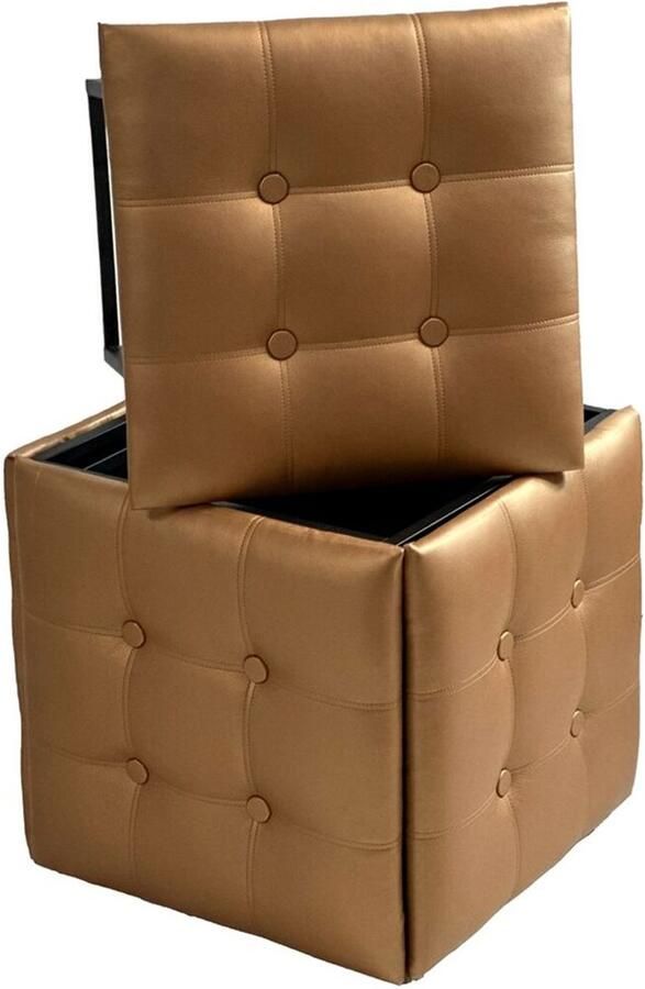 Go Gift 5-in-1 pouffe-transformer 5 stools in 1 pouffe camel eco leather