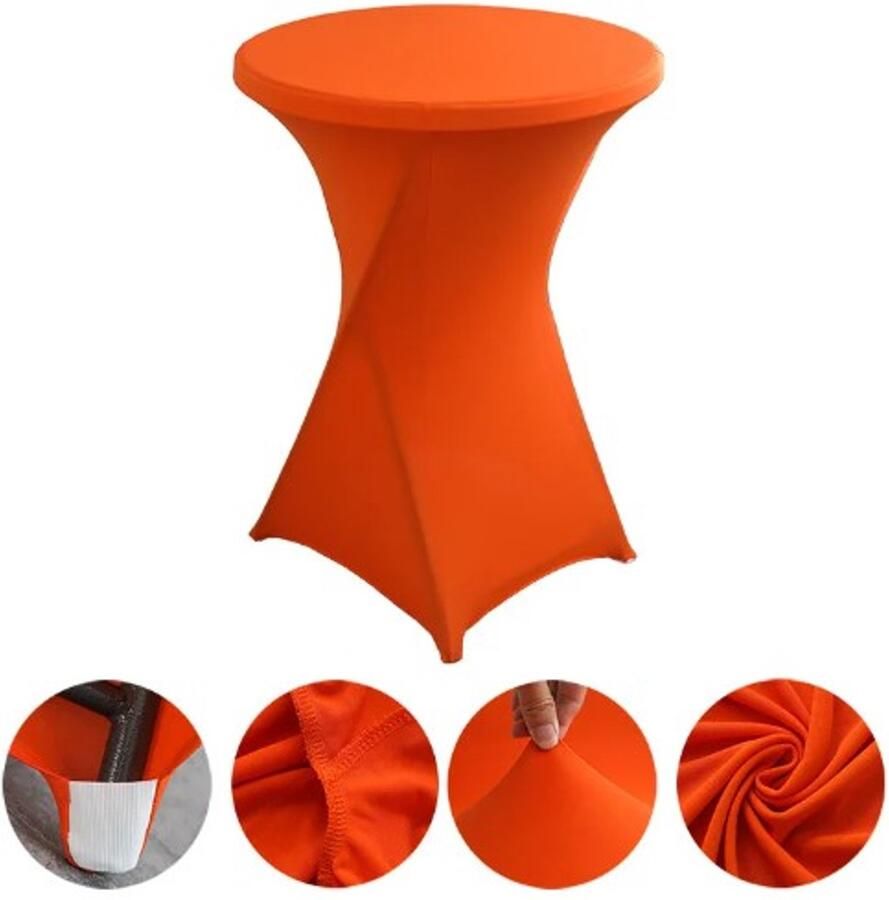 Go Gadget Statafelhoes Statafelrok Statafel Stretch Ø85cm Oranje