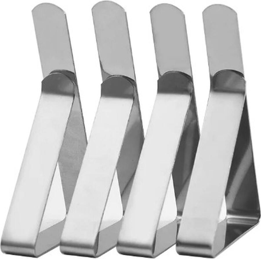 Go Gadget Tafelklemmen Tafelkleed klemmen Tafelclip Antislip 1 set van 4 stuks RVS
