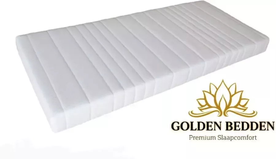 Golden Bedden 80x170x14 HR25 Koudschuim Eenpersons Luxe matrassen Anti-allergische wasbare hoes met rits.-GOEDKOOP MATRAS