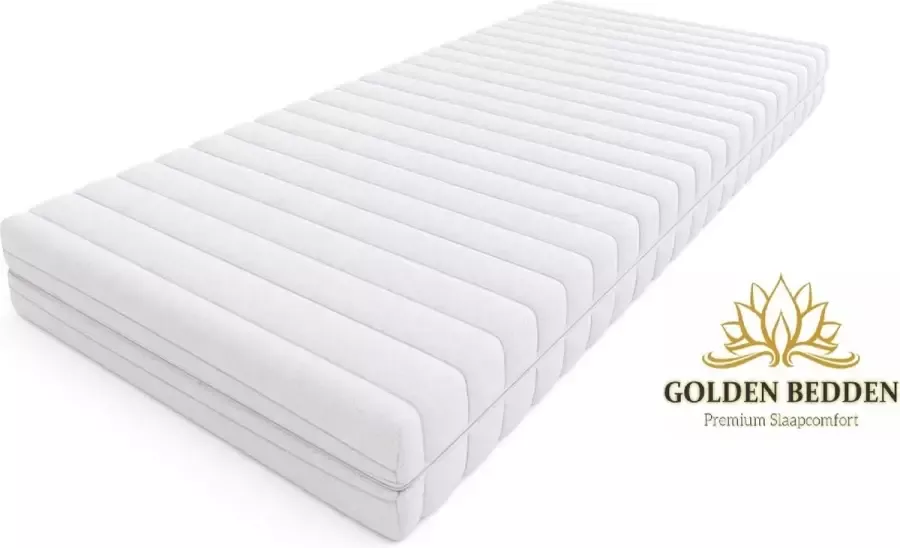 Golden Bedden 80x190x17 HR45 Exra zacth Koudschuim Eenpersons Luxe matrassen Anti-allergische wasbare hoes met rits.-GOEDKOOP MATRAS