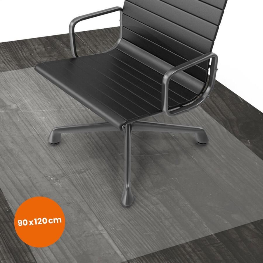 Goliving Vloerbeschermer bureaustoel – Bureaustoelmat – PVC – Geluiddempend – Voor harde vloeren – 120 x 150 cm – Transparant - Foto 2