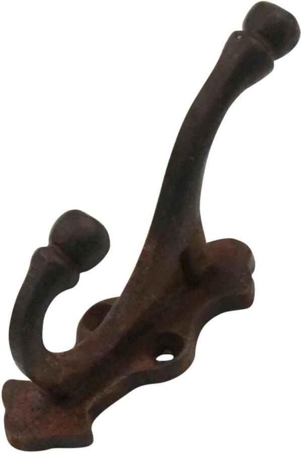 Good in Style Gietijzeren kapstokhaak met dubbele haken Roest