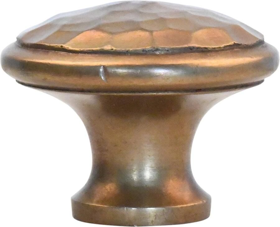 Good in Style Gietijzeren Kastdeurknop Hamerslag Rustieke Knop Brons 40mm