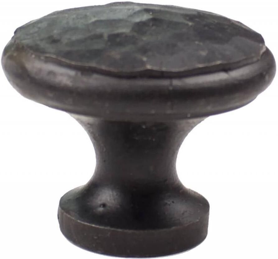 Good in Style Gietijzeren Kastdeurknop Hamerslag Rustieke Knop Zwart 30mm