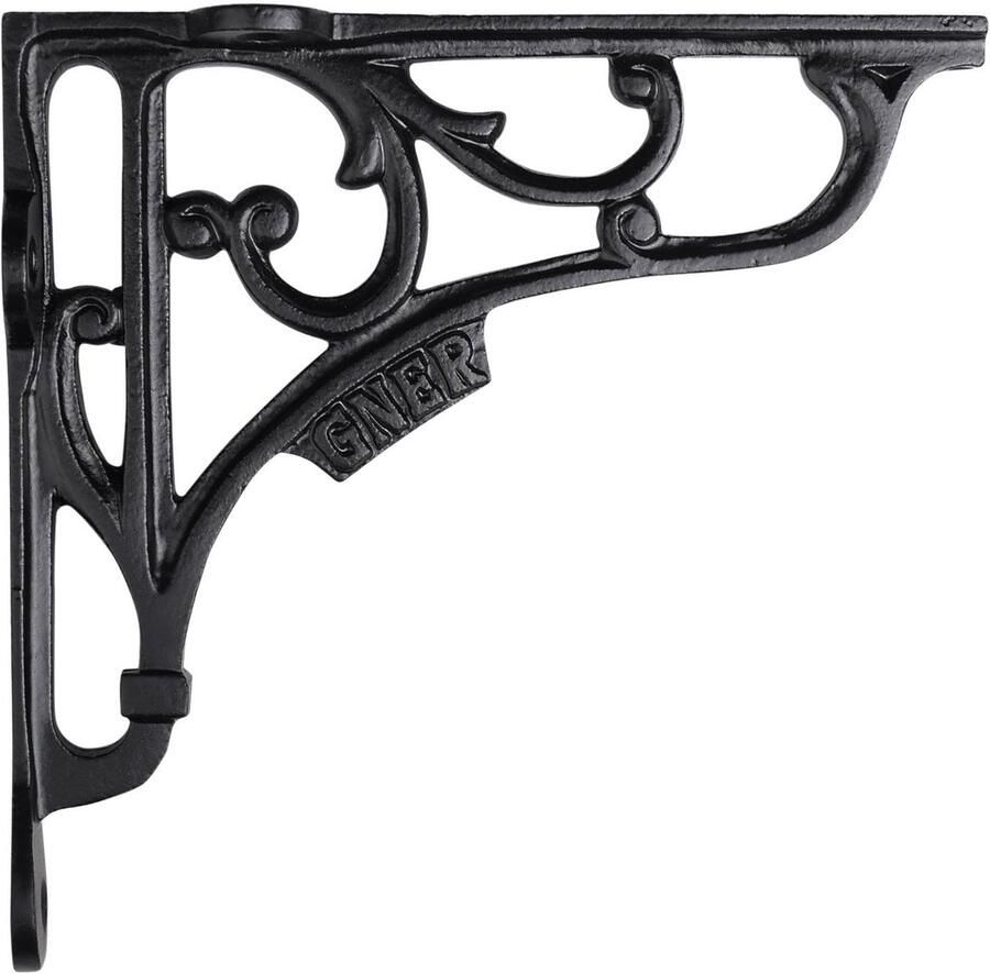 Good in Style Gietijzeren Plankdrager GNER Robuuste Ondersteuning met Historische Flair Zwart L