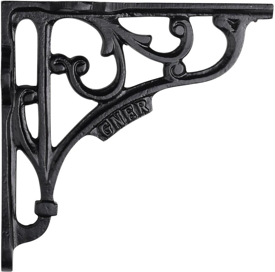 Good in Style Gietijzeren Plankdrager GNER Robuuste Ondersteuning met Historische Flair Zwart M