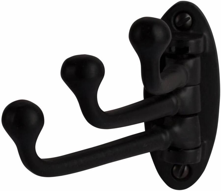 Good in Style Kapstokhaak met 3 draaibare haken – gietijzer (zwart roest antiek messing) Roest