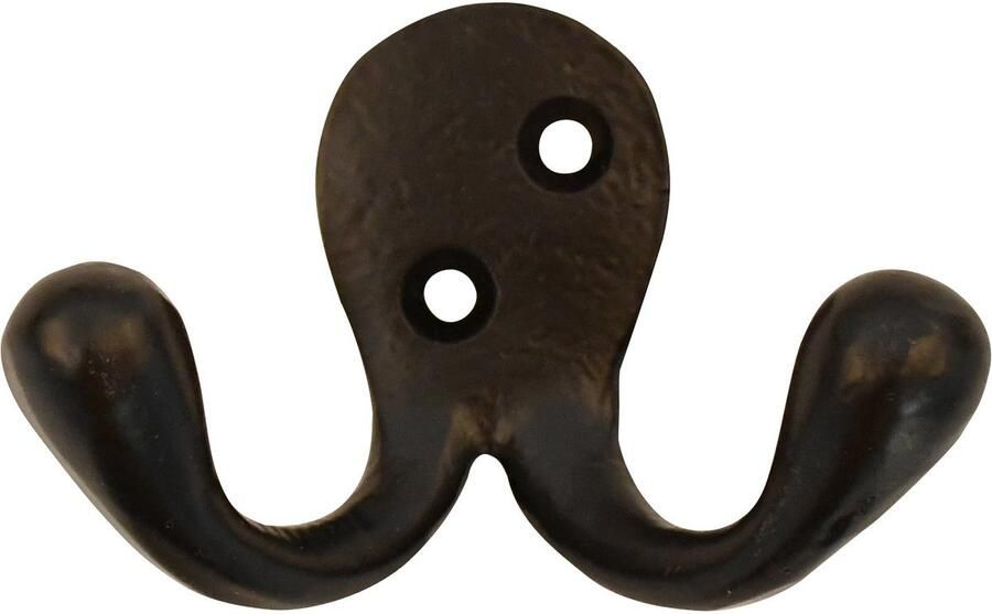 Good in Style Kapstokhaak Octo – Compacte dubbele jashaak van gietijzer Roest