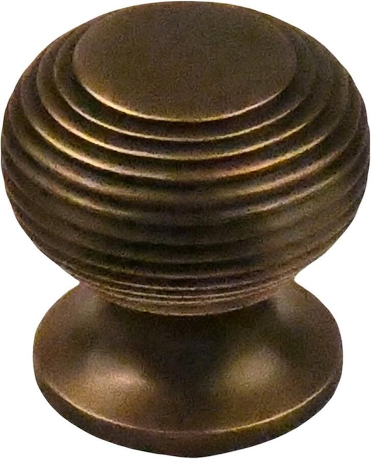 Good in Style Messing Meubelknop Geribbeld Design 29mm