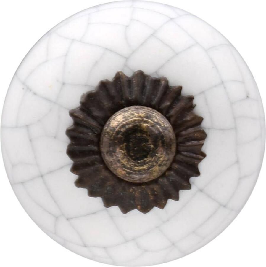 Good in Style Meubelknop 30mm wit gekrakeleerd