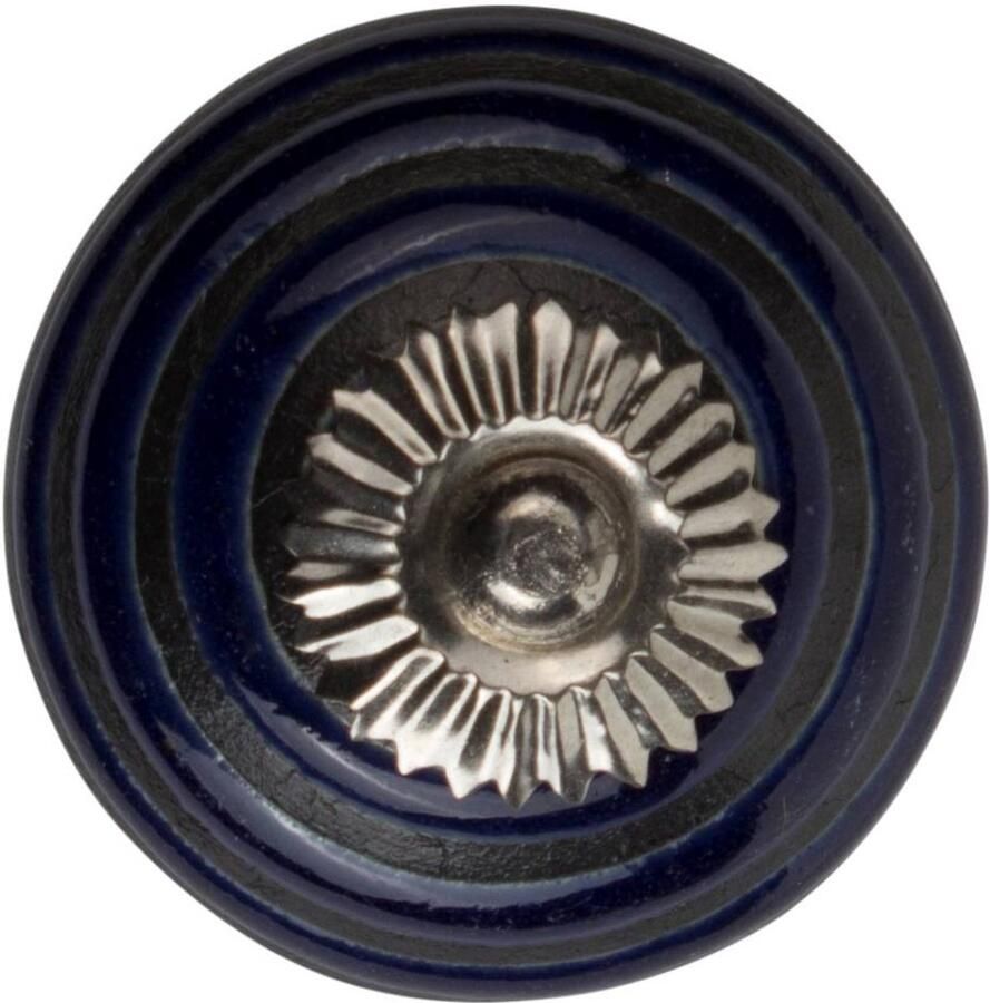 Good in Style Meubelknop 40mm blauw zwart cirkels