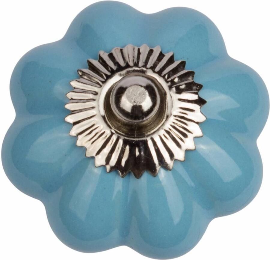 Good in Style Meubelknop 40mm bloem blauw