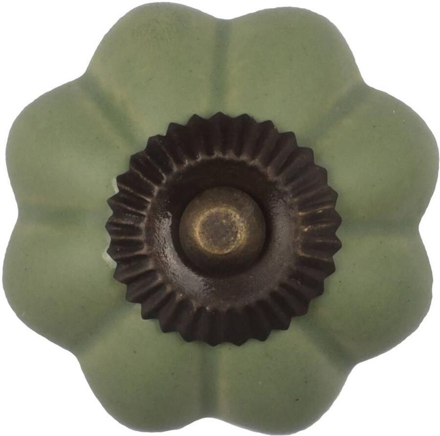 Good in Style Meubelknop 40mm bloem groen brons