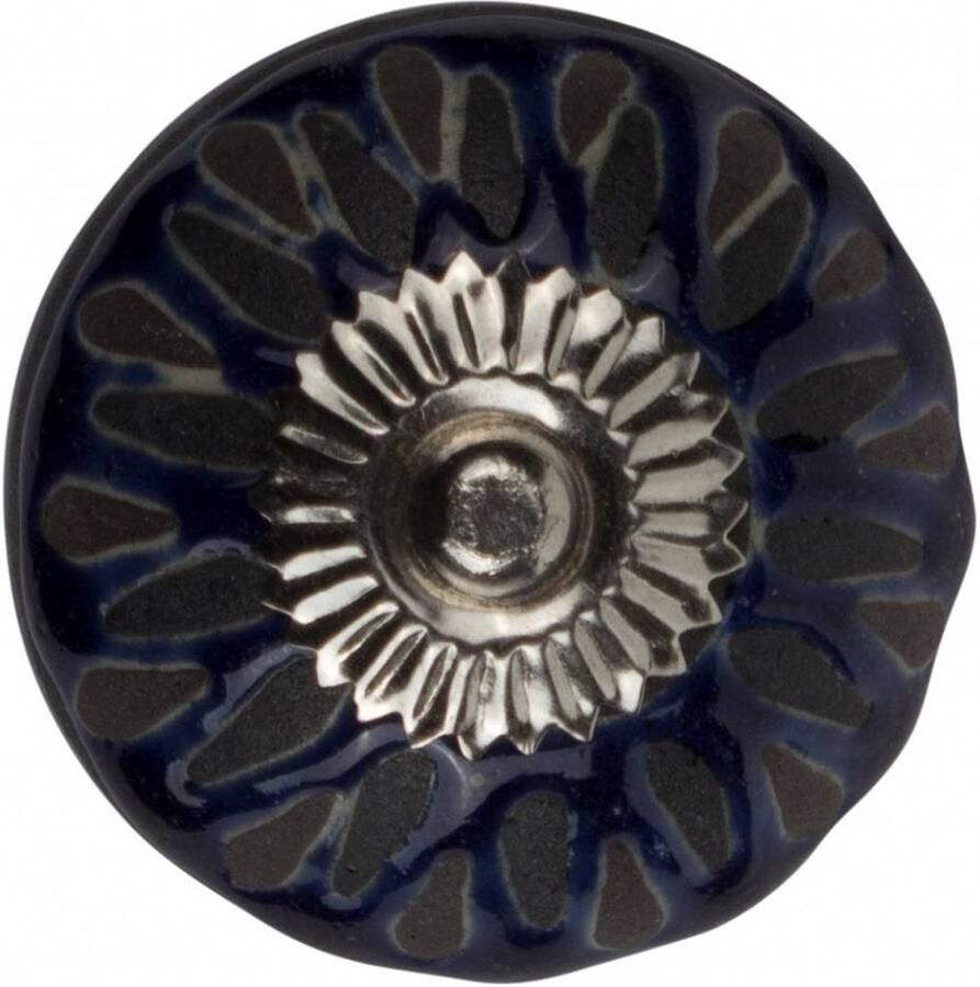 Good in Style Meubelknop 40mm reliëf blauw zwart