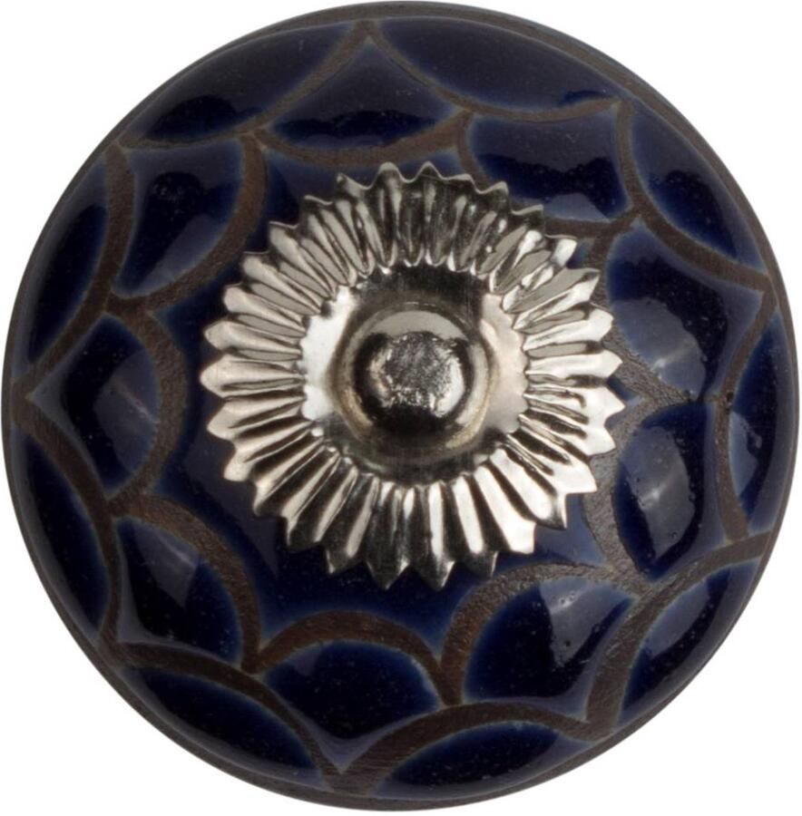 Good in Style Meubelknop 40mm reliëf blauw zwart