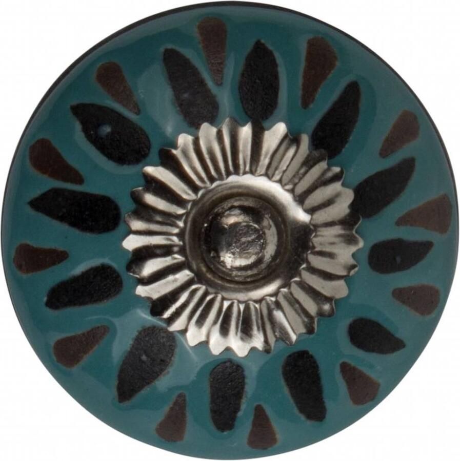 Good in Style Meubelknop 40mm reliëf blauw zwart