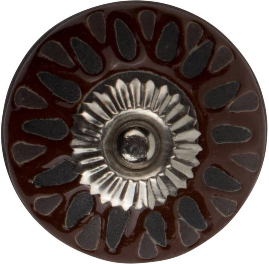 Good in Style Meubelknop 40mm reliëf bruin zwart