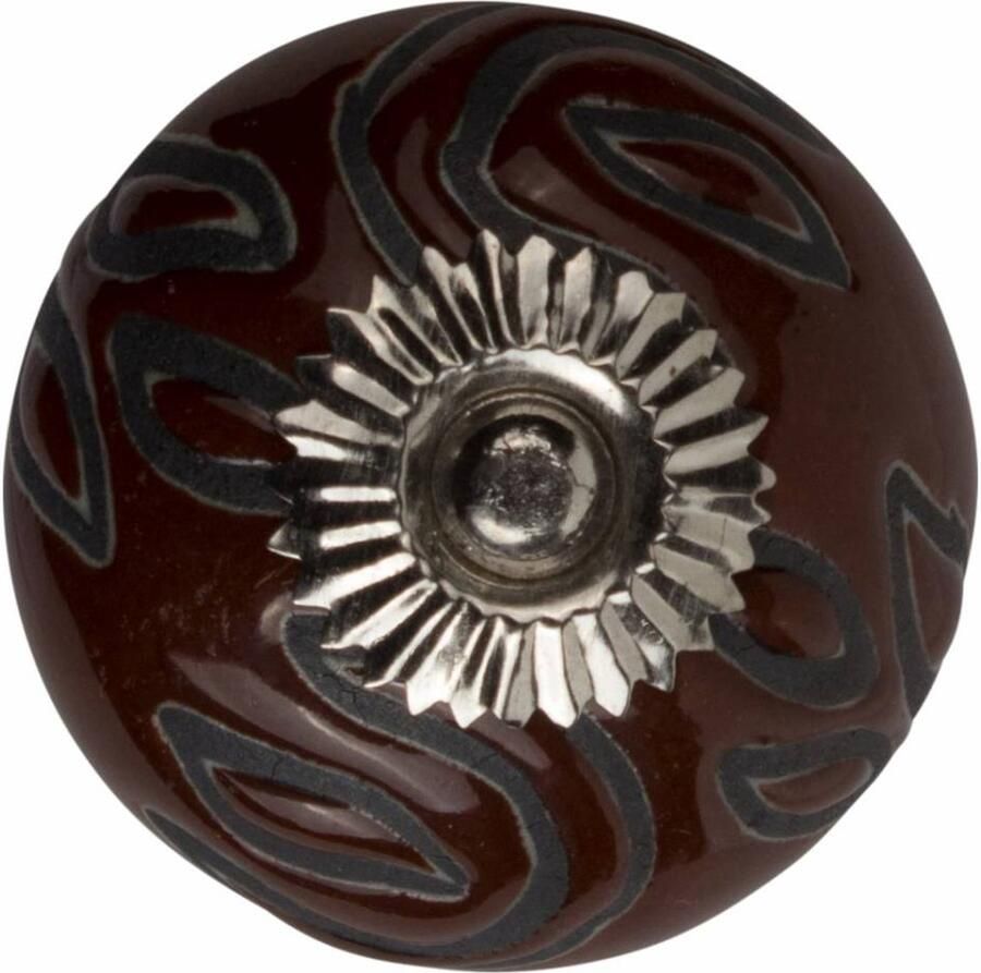 Good in Style Meubelknop 40mm reliëf bruin zwart