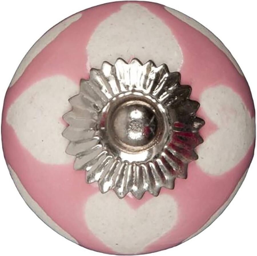 Good in Style Meubelknop 40mm roze beige hartjes