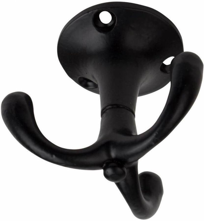Good in Style Onderbouw kapstokhaak – draaibaar gietijzer (3 haken) Zwart