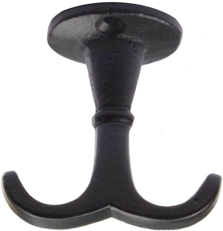 Good in Style Rustieke Gietijzeren Plafondhaken Omgekeerde Kapstokhaken voor Extra Hangruimte Roest