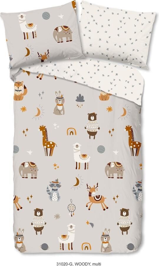 Good Morning Ledikant babydekbedovertrek dieren Multi (100x135 cm) Katoen