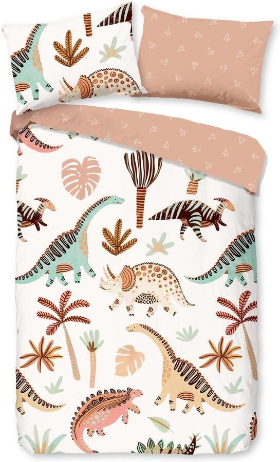 Good Morning Ledikant babydekbedovertrek dinosaurussen Multi (100x135 cm) Katoen