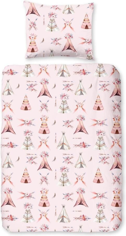 Good Morning Ledikant babydekbedovertrek tipi-tenten boho Multi (100x135 cm) Katoen