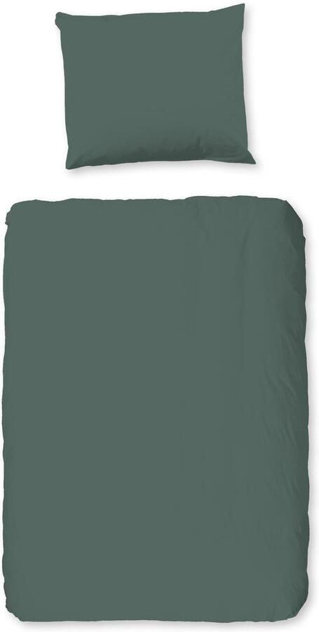 Good morning Overtrekset Uni 100% katoen renforcé 135x200 effen rits wit (2-delig) - Foto 2