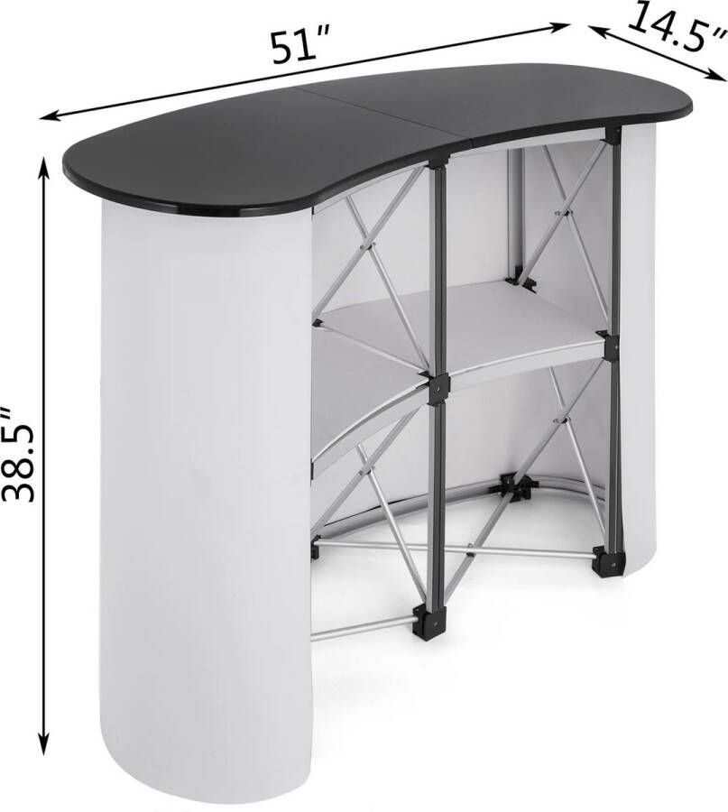 Goodfinds Draagbare pop up Tentoonstelling Display Met draagbare tas Tafelloper Promotie Bedrijven Tafel