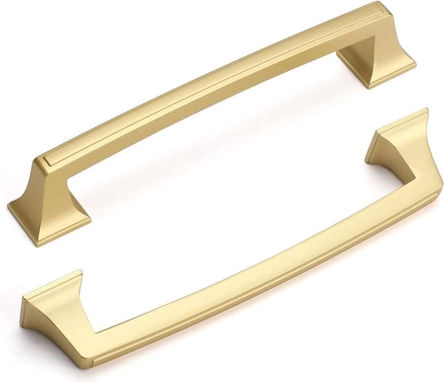 Goodivery 10 stuks kastgrepen goud meubelgrepen 128 mm gatafstand handgreep meubels LS9136BB128 handgrepen voor keukenkasten meubelgrepen messing keukengrepen geborsteld roestvrij staal
