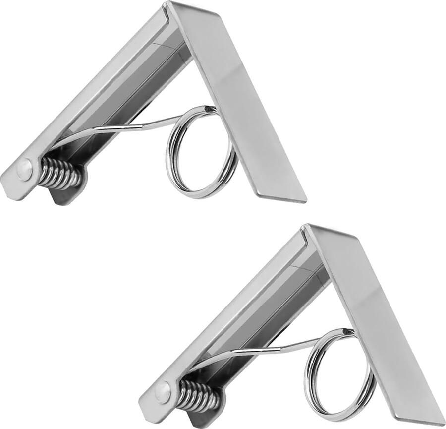 Goodivery 2 stuks tafelkleedklemmen roestvrij staal verstelbare tafelklemmen 7 6 x 6 cm tafelkleedclips outdoor tafelkleedhouder voor 5 cm dikke tafel restaurant bruiloften