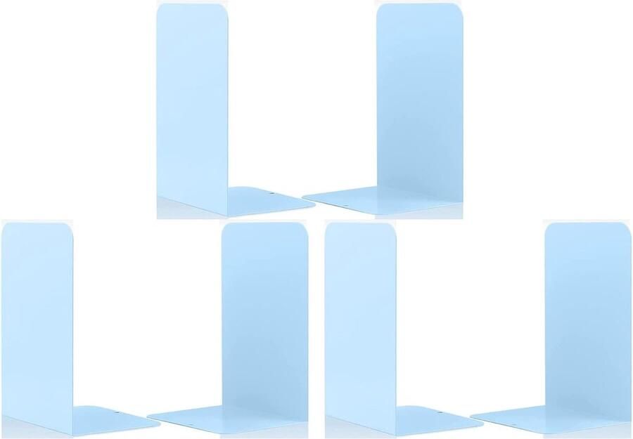 Goodivery 3 paar boekensteunen metalen boekenstandaard antislip boekensteunen voor school thuis kantoor bibliotheek boekenhouders