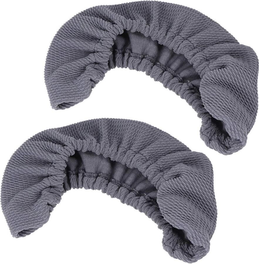 Goodivery Beschermende Stoelhoezen voor Rugleuning en Armleuningen Verstelbaar en Rekbaar Set van 2 Stuks (Grijs)