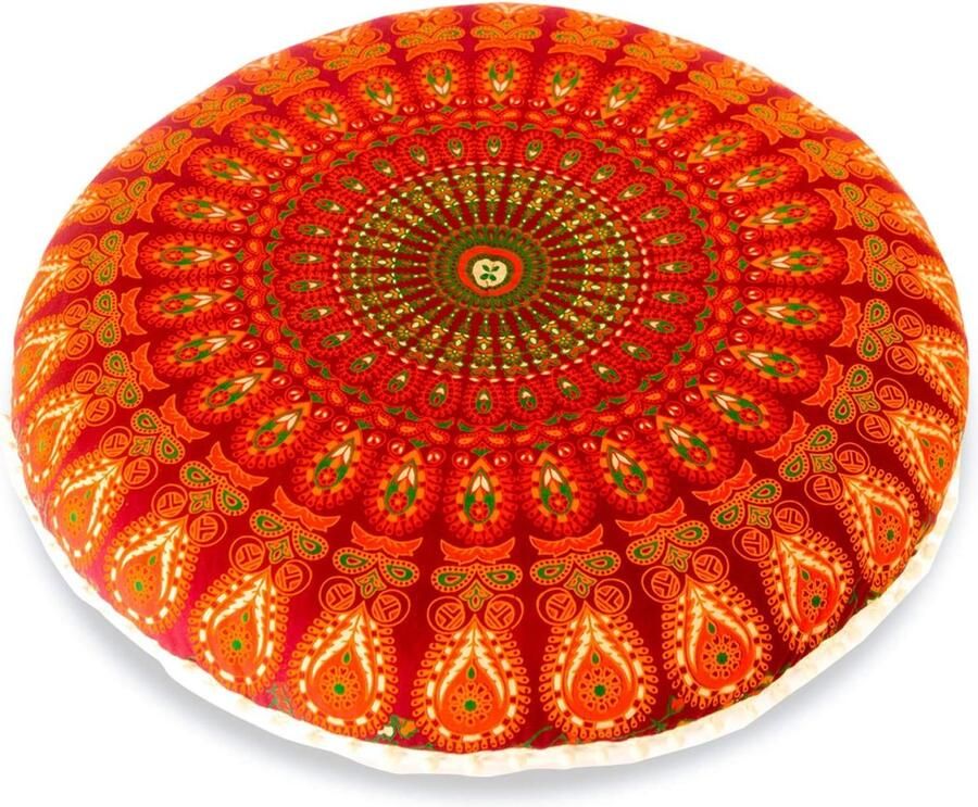 Goodivery Boheemse ronde kussenhoes 75 cm Accentitem voor uw woonkamer slaapkamer zithoek Vloerkussenhoes