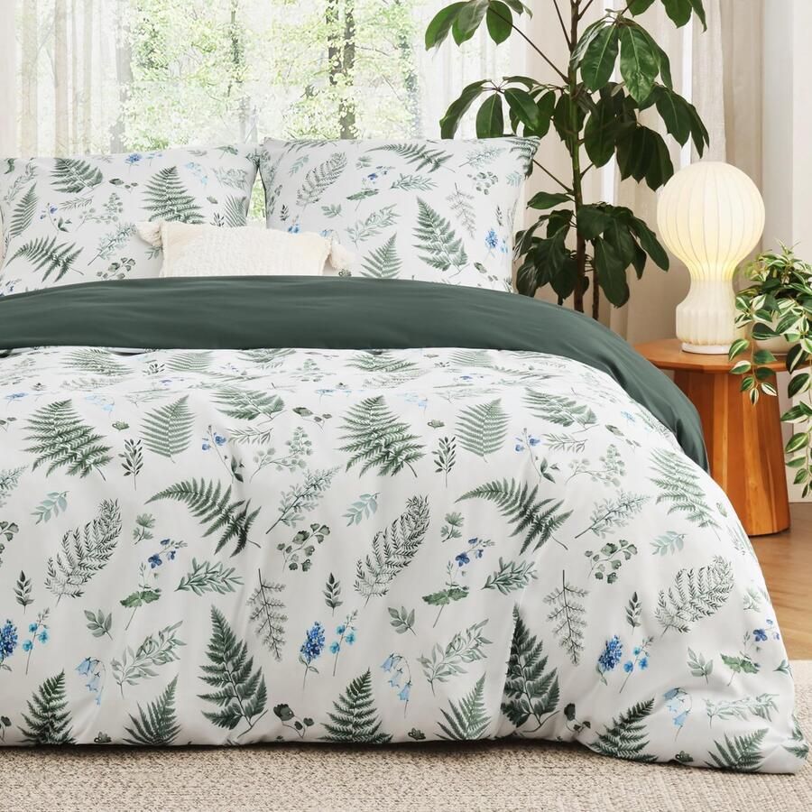 Goodivery Buitengewoon Comfortabele Dekbedovertrekset met Elegant Botanisch Ontwerp voor Tweepersoonsbed