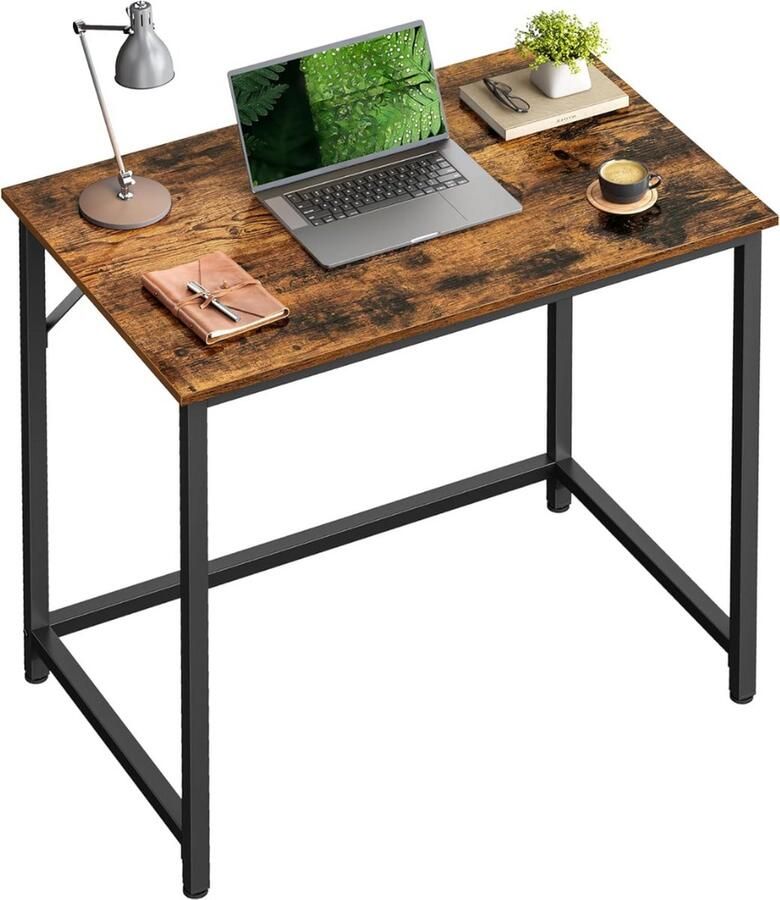 Goodivery Bureau Computerbureau Smal bureau 80 x 50 x 75 cm Bruin Zwart