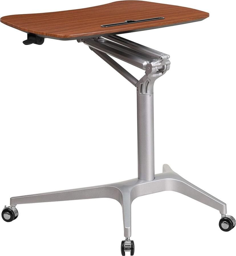 Goodivery Bureau Laptop Tafel Verstelbare Hoogte Ergonomische Werkplek Met Wieltjes