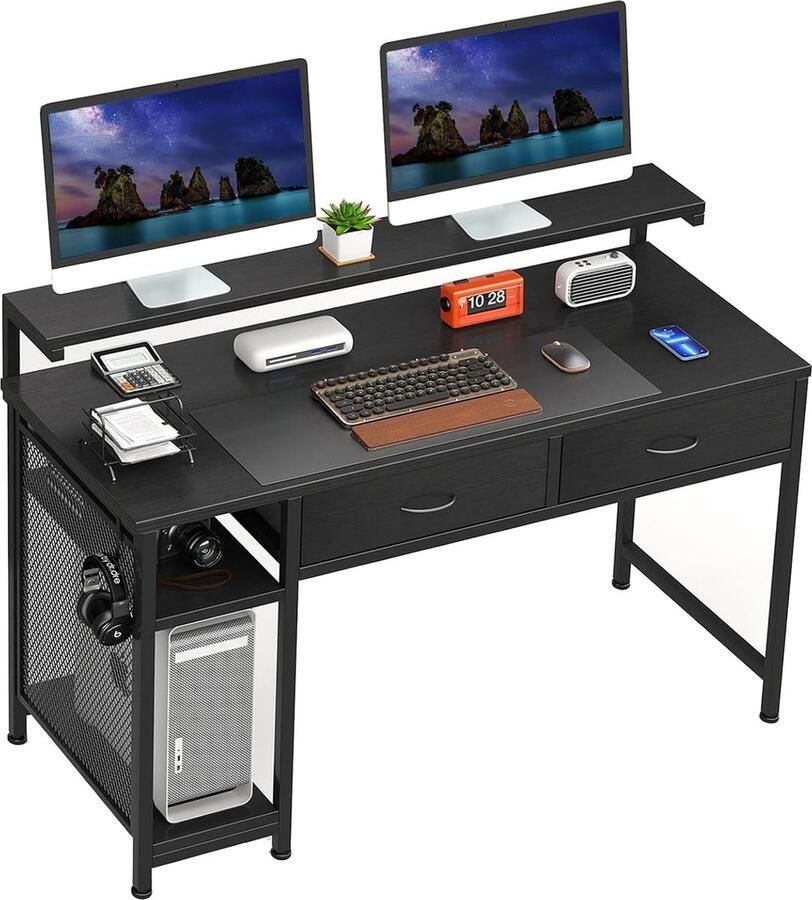 Goodivery Bureau met Verstelbare Hoogte Ruime Opbergruimte en Ergonomisch Ontwerp voor Kantoor en Gaming