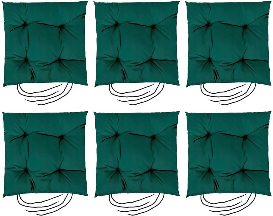 Goodivery Comfortabele groene kussens voor stoelen binnen en buiten met veilige bevestigingsbanden
