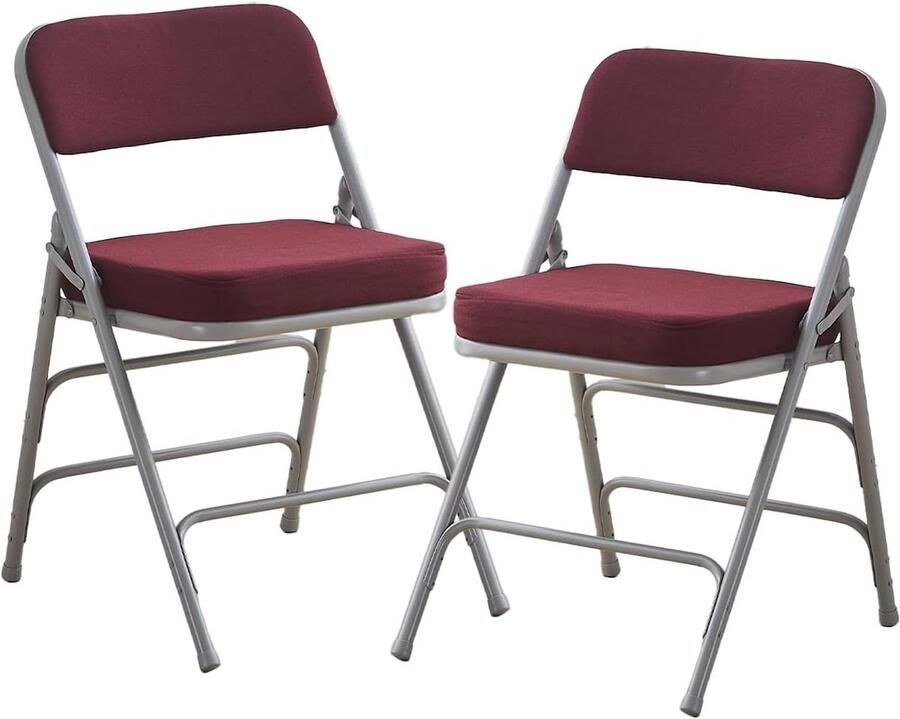 Goodivery Comfortabele Opvouwbare Stoelen Set van 2 met Extra Dikke Bekleding voor Woonkamer en Kantoor