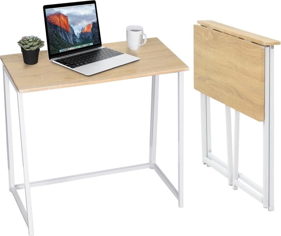 Goodivery Compacte Opvouwbare Laptoptafel voor Thuis Kantoor en Woonkamer