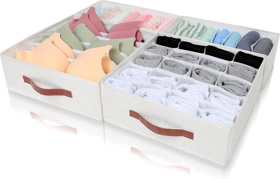 Goodivery Complete Opvouwbare Lade Organisator Set voor Lingerie Sokken en Accessoires in Maten